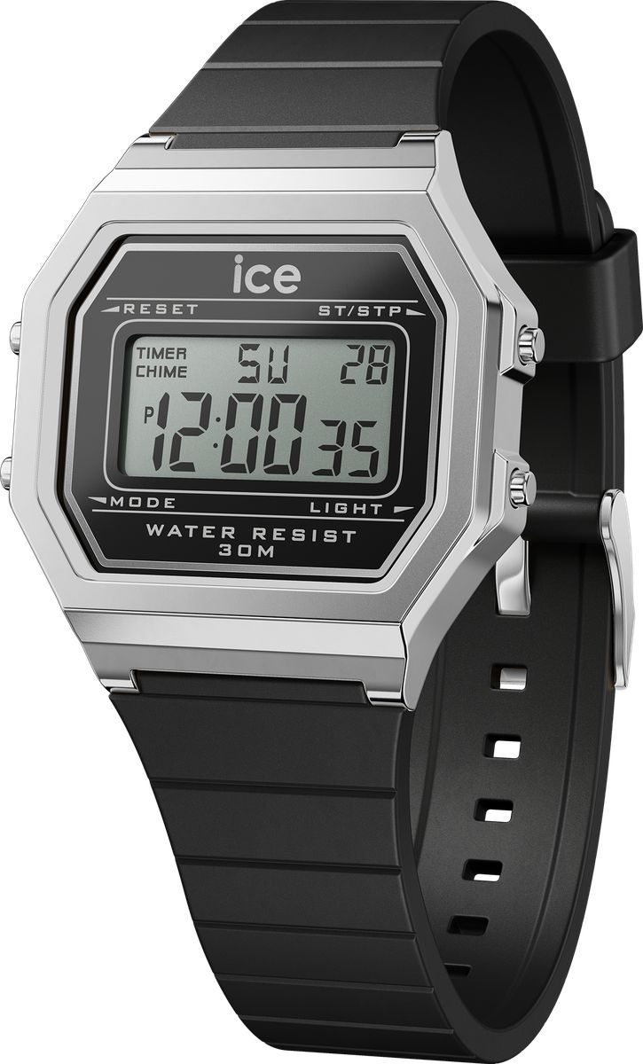Digitale Retro-Uhr mit Silikonarmband