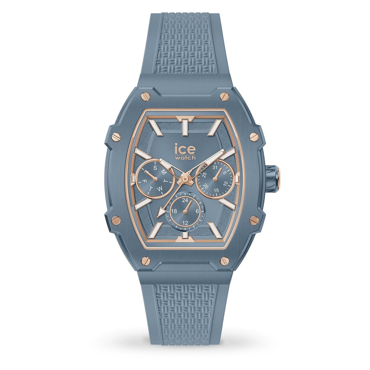 Armbanduhr mit Tonneau-Gehäuse und Multi-Zifferblatt