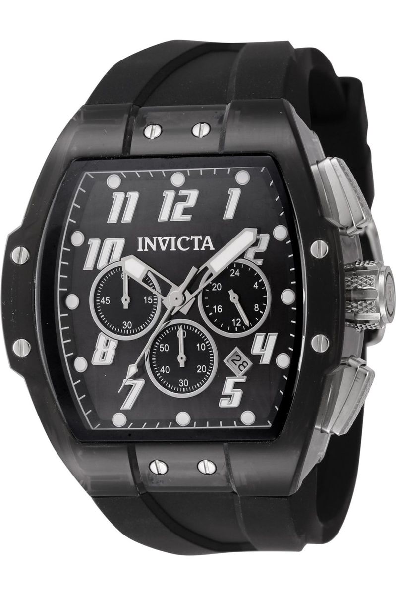 Sportlicher Chronograph mit Tonneau-Gehäuse