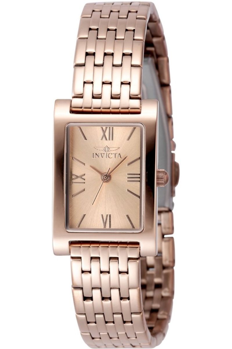 Elegante rechteckige Armbanduhr mit Gliederarmband