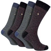 Strukturierte melierte gerippte Crew-Socken