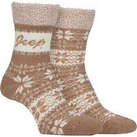Warme Thermo-Wintersocken mit Fairisle-Muster