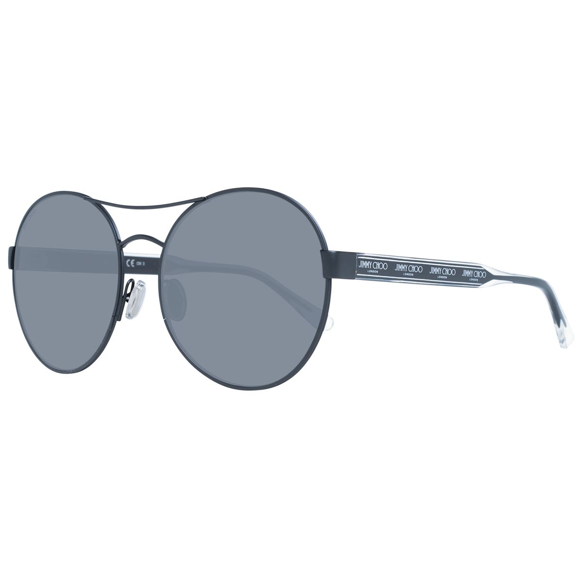 Übergroße Runde Doppelsteg-Sonnenbrille