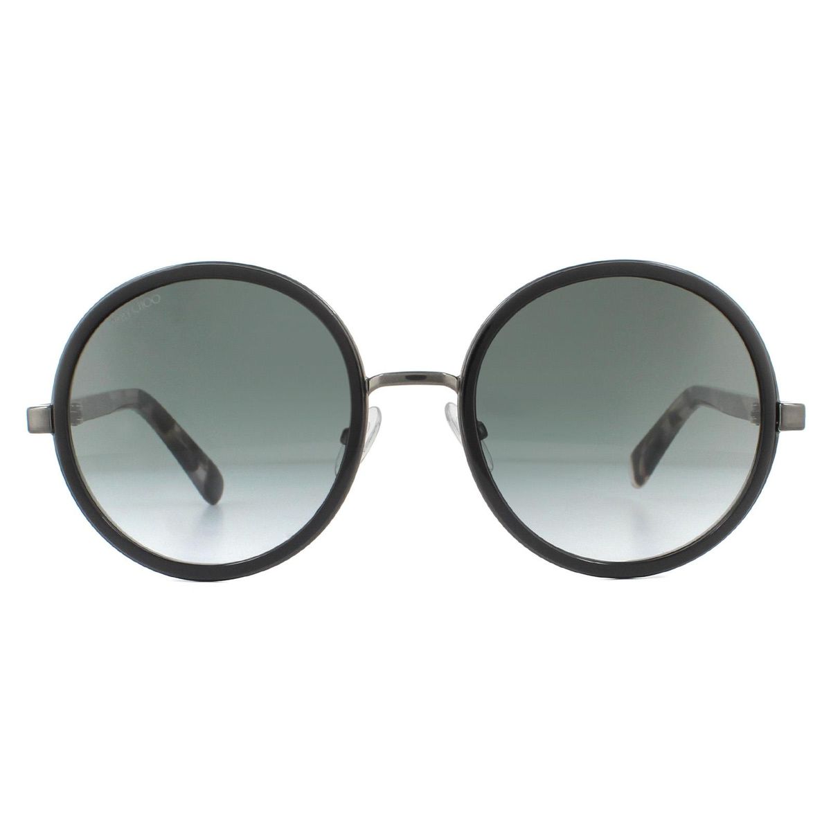 Übergroße runde Sonnenbrille mit Kristallen