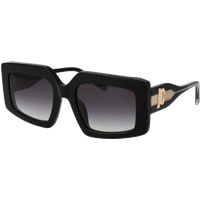 Übergroße rechteckige Sonnenbrille mit Logo