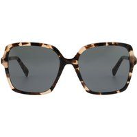 Elegante quadratische Sonnenbrille in Schildpatt-Optik