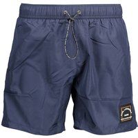 Mittellange Badeshorts mit Logo-Patch