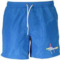 Mittellange Badeshorts mit Logo-Print