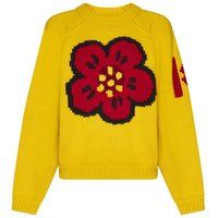 Boke-Flower Intarsien-Strickpullover