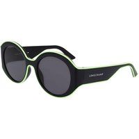 Runde Oversized-Sonnenbrille mit Kontrastrand