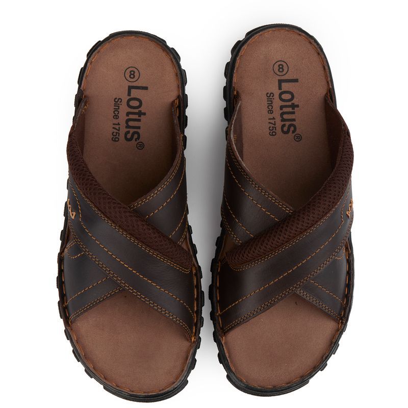 Leder-Sandalen mit Kreuzriemen