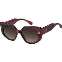 Gemusterte Übergroße Cat-Eye Sonnenbrille