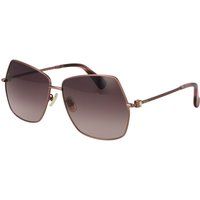 Geometrische Oversize-Metall-Sonnenbrille