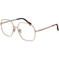 Große geometrische roségoldene Brillenfassung
