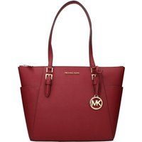 Saffiano-Leder-Tote mit Logo-Anhänger