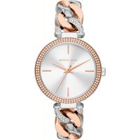 Catelyn Gliederketten-Armbanduhr mit Kristallbesatz