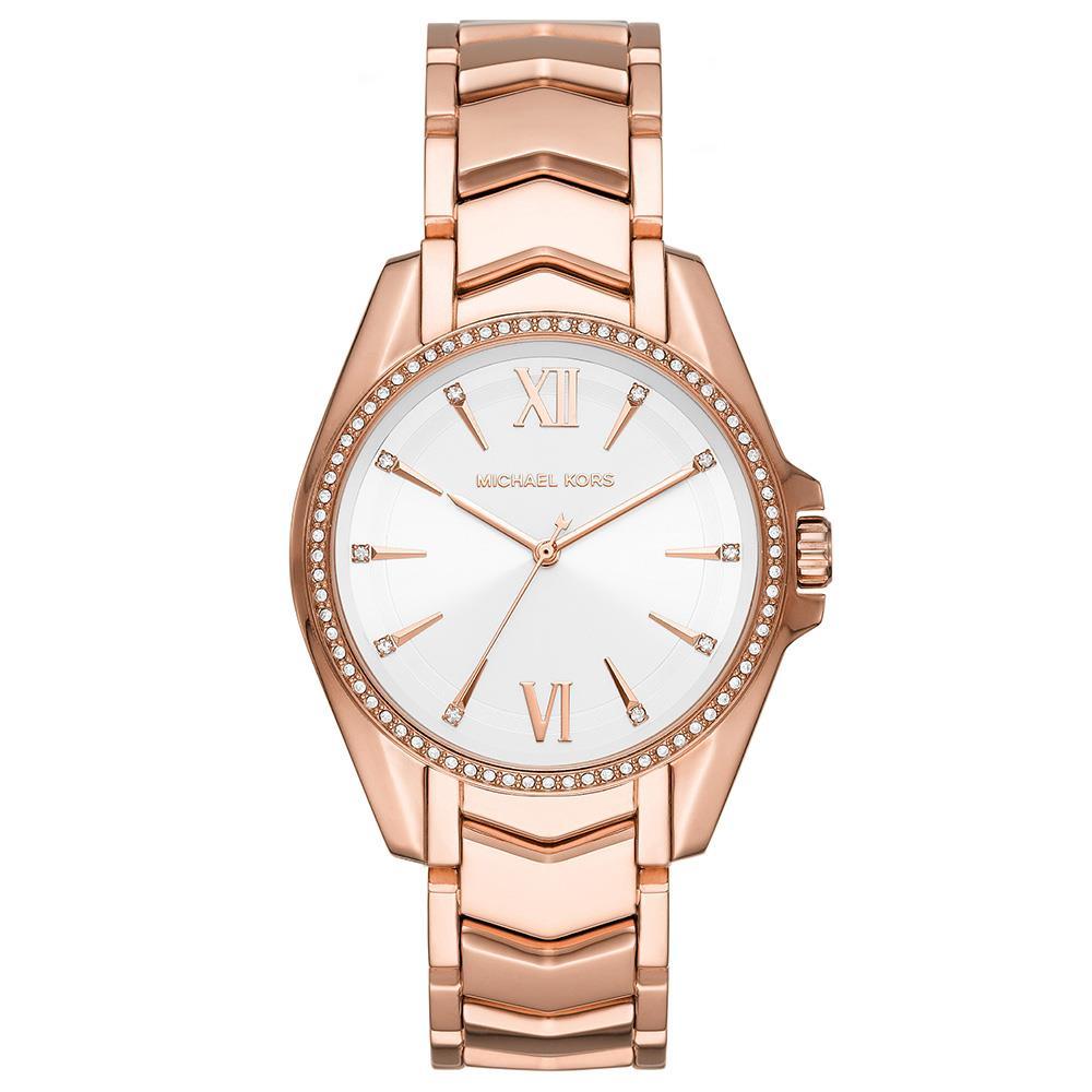 Elegante Whitney-Uhr mit Kristallbesatz