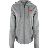 Zip-Hoodie mit Herz-Stickerei