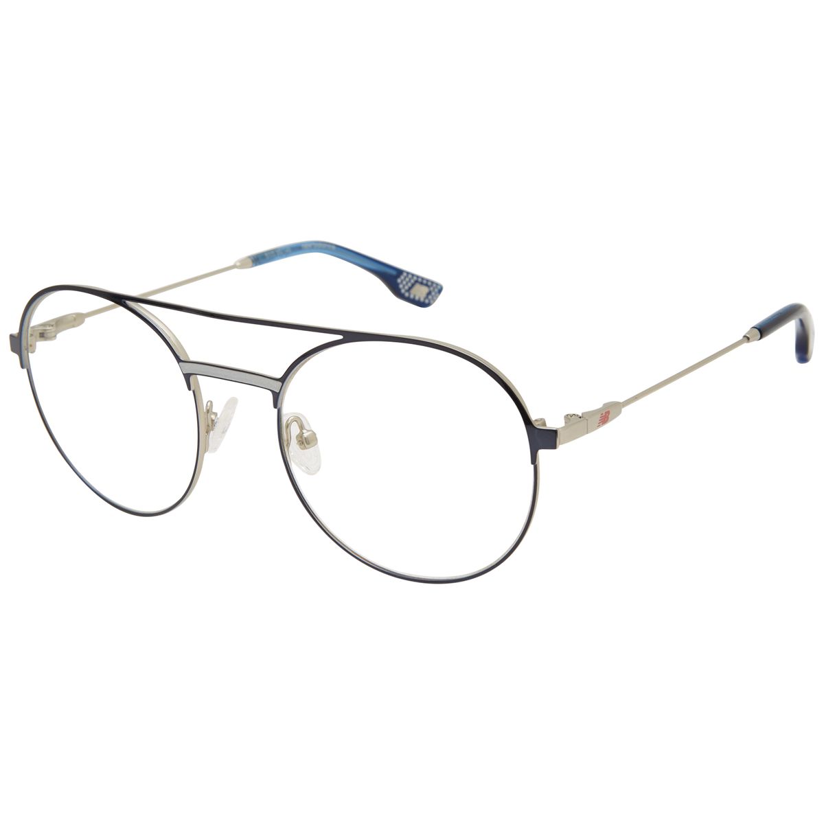 Runde Doppelstegbrille im Aviator-Stil