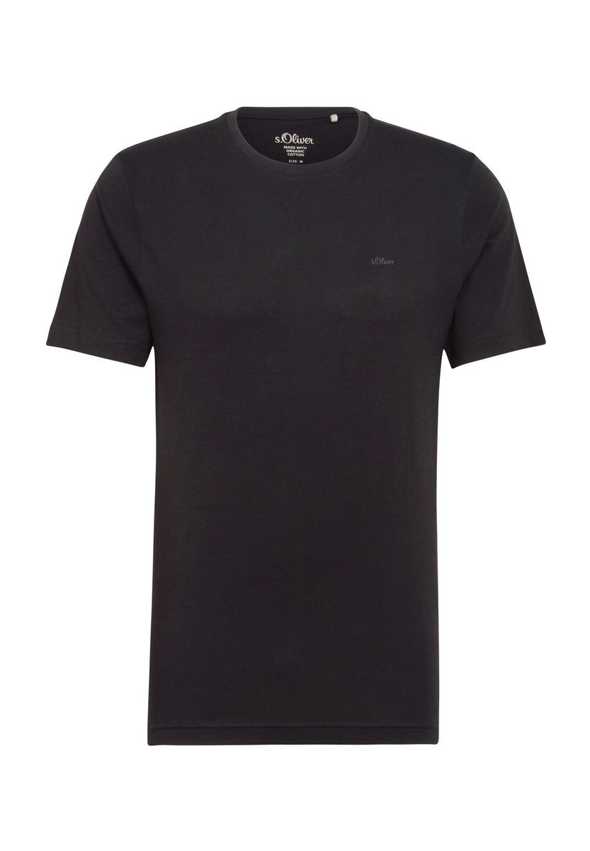 s.Oliver T-Shirt, Baumwolle, für Herren, schwarz, S