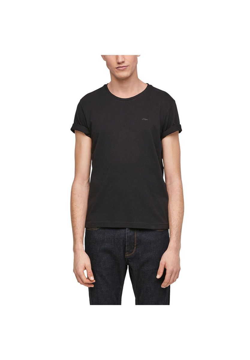 s.Oliver T-Shirt, Baumwolle, für Herren, schwarz, S