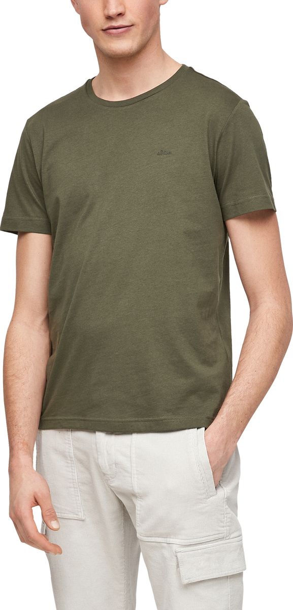 s.Oliver T-Shirt, Baumwolle, für Herren, grün, S