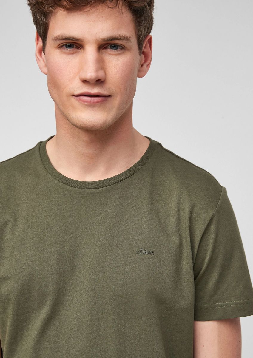 s.Oliver T-Shirt, Baumwolle, für Herren, grün, S