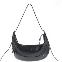 Halbmond-Hobo-Tasche aus genarbtem Leder