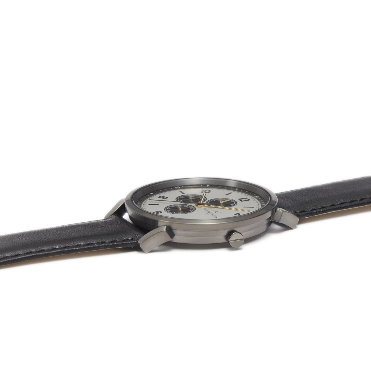 Elegante Multi-Zifferblatt-Uhr aus Leder