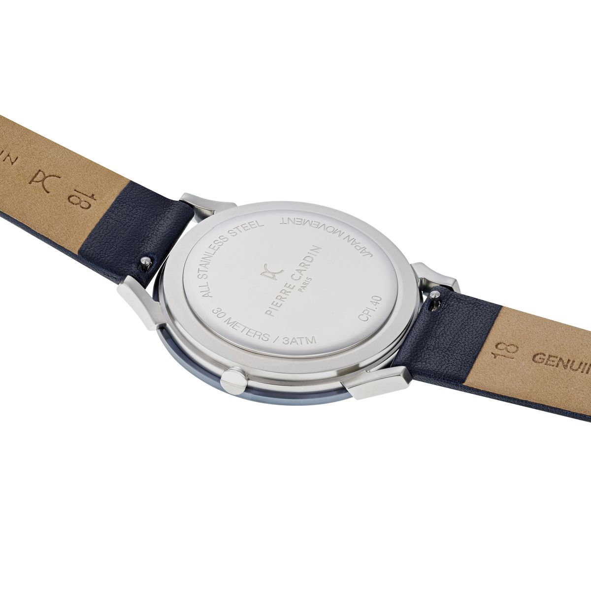 Moderne minimalistische Uhr mit Streifendekor