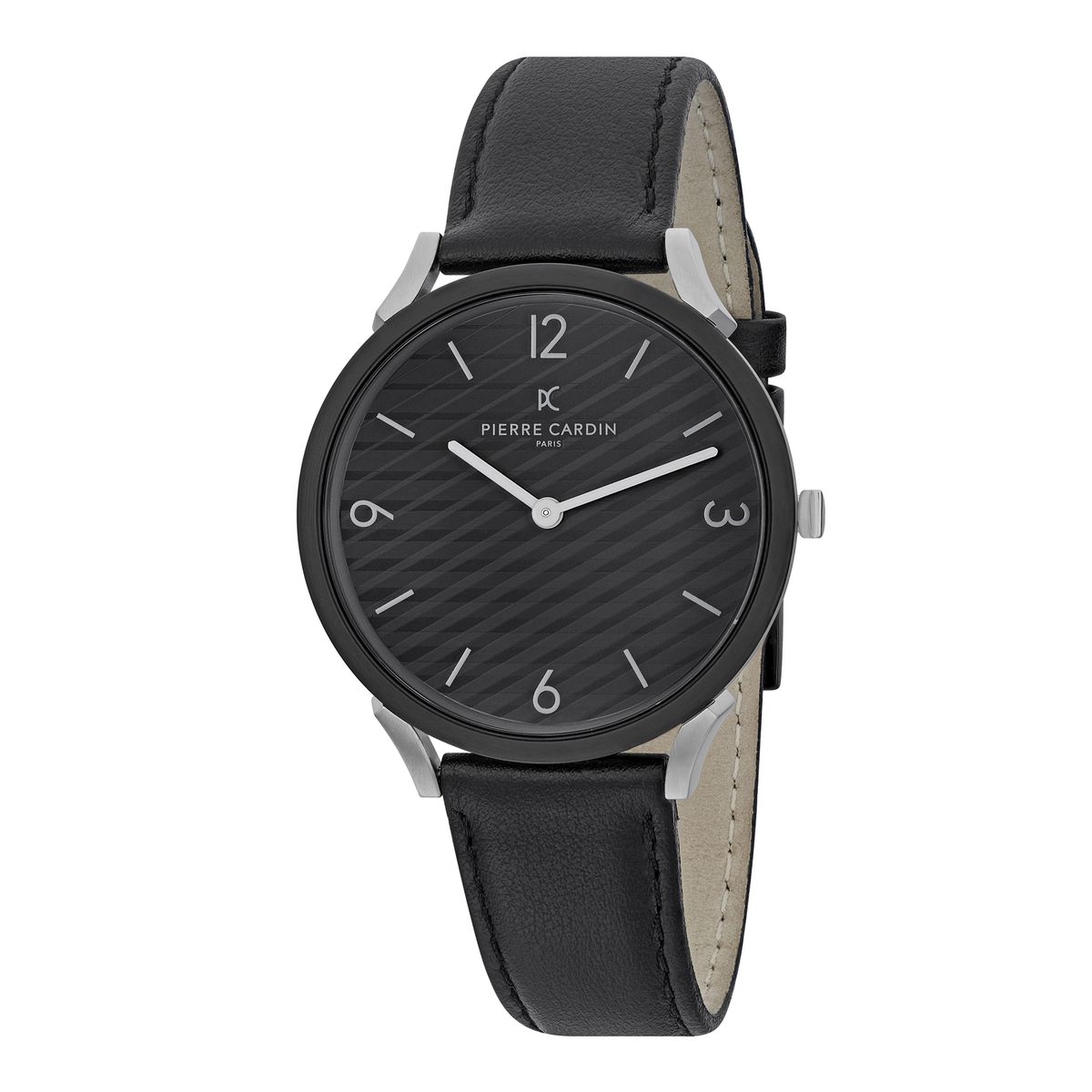 Minimalistische Pigalle Stripes Lederuhr