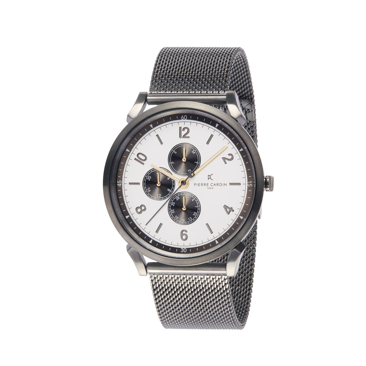 Elegante Multifunktionsuhr mit Mesh-Band