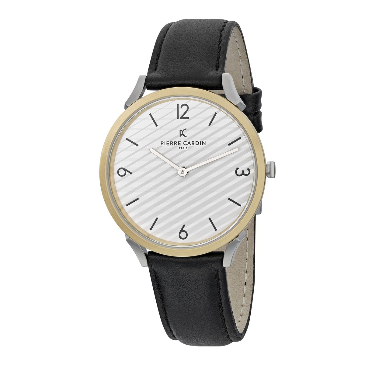Minimalistische Armbanduhr mit Streifenmuster