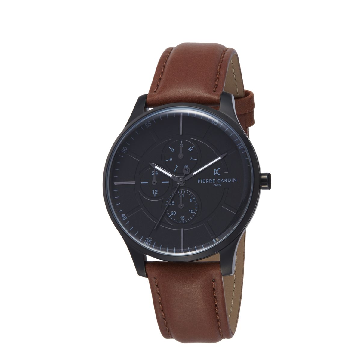 Multifunktionsuhr mit Lederarmband
