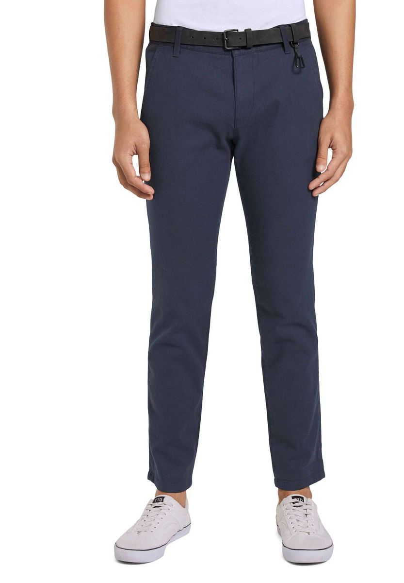 Klassische Chino Hose mit Gürtel