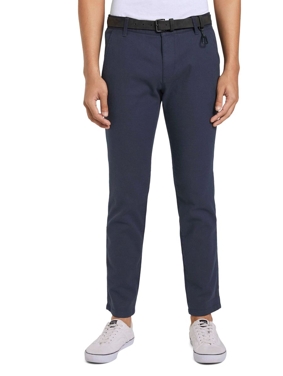 Klassische Chino Hose mit Gürtel
