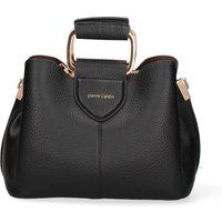 Strukturierte Handtasche mit Metallgriff