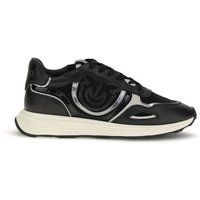 Athletische Sneaker mit Leder-Mesh-Einsätzen