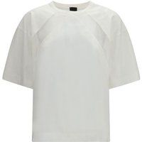 Baumwoll-T-Shirt mit Spitzeneinsätzen