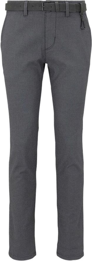 Schmal geschnittene strukturierte Chinohose