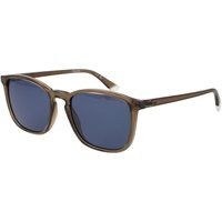 Eckige Sonnenbrille mit transparentem Rahmen