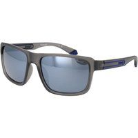 Rechteckige Sonnenbrille mit polarisierten Spiegelgläsern