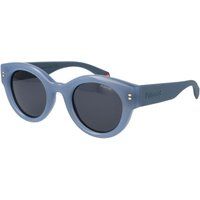 Klobige Polarisierte Rundrahmen-Sonnenbrille