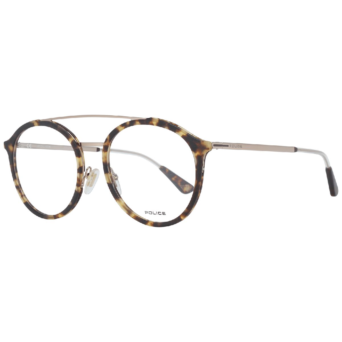 Runde Doppelsteg-Brille in Schildpatt-Optik