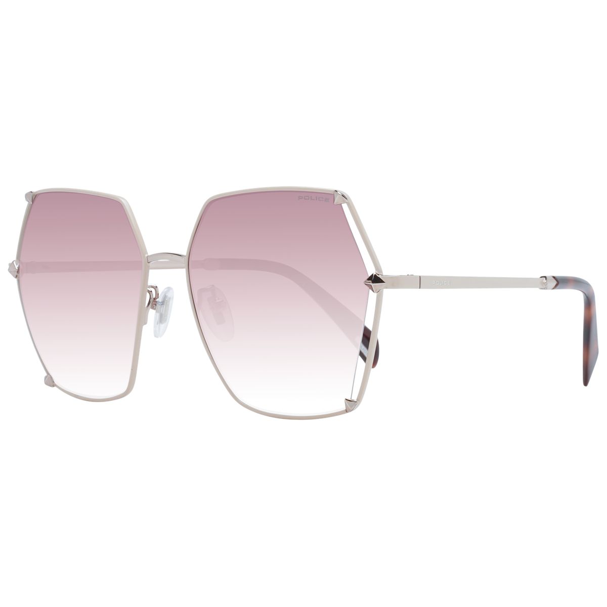 Geometrische Oversize-Sonnenbrille aus Metall