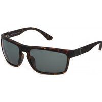 Klassische rechteckige Sonnenbrille in Schildpatt-Optik