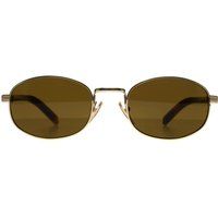 Ovale Sonnenbrille mit Metallrahmen