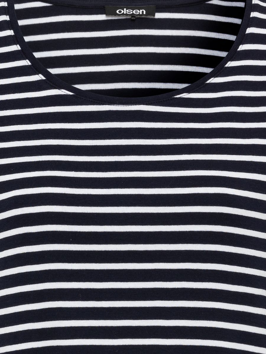 Klassisches gestreiftes Dreiviertelarm-Shirt
