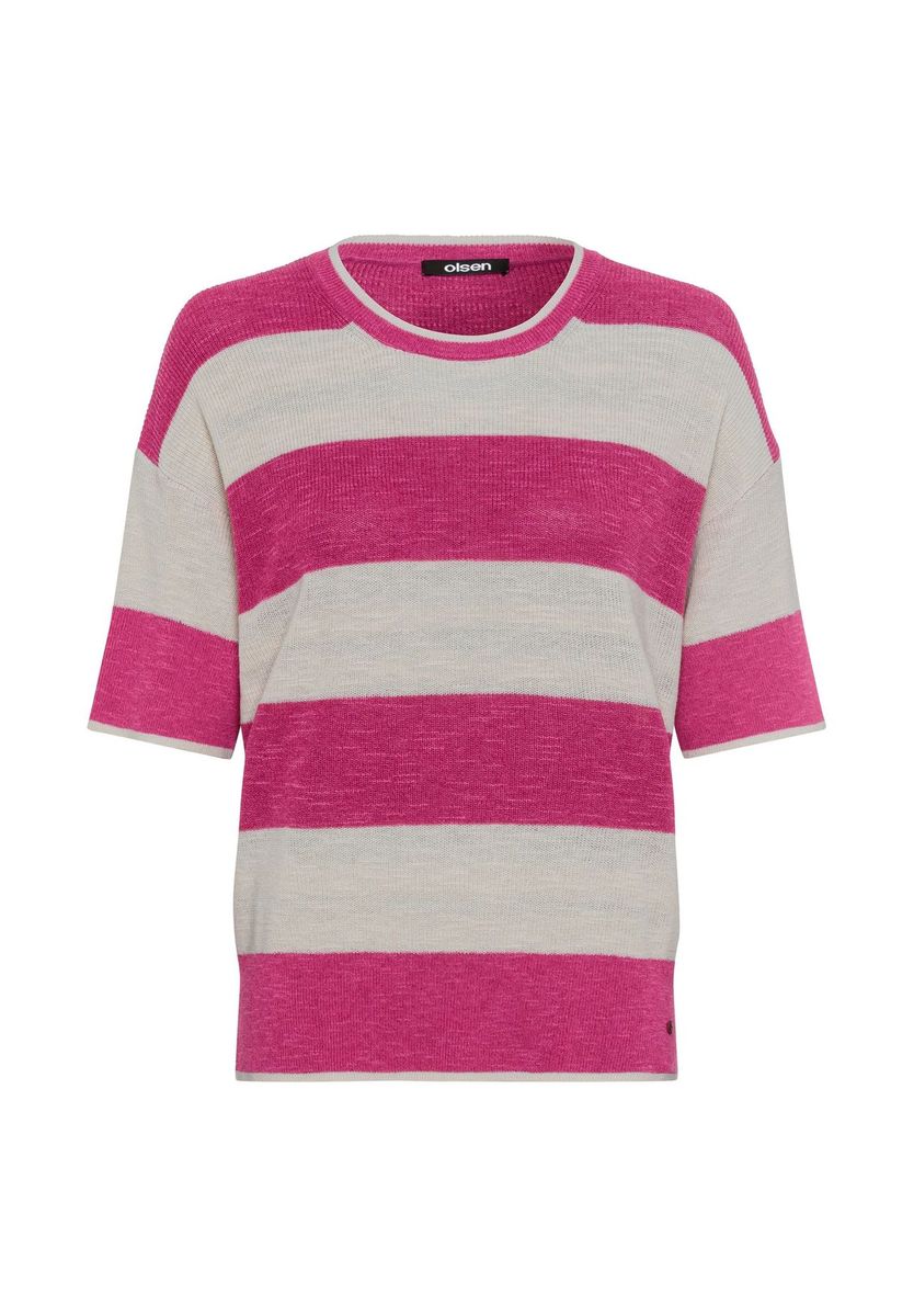 olsen Cora Strickshirt, Halbarm, für Damen, lila|weiß, 36