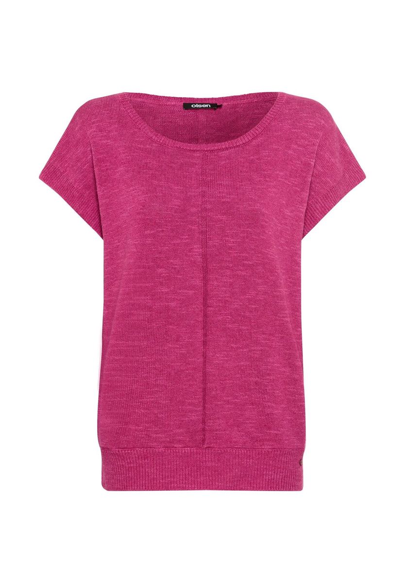 olsen Cora Strickshirt, Kurzarm, für Damen, lila, 40